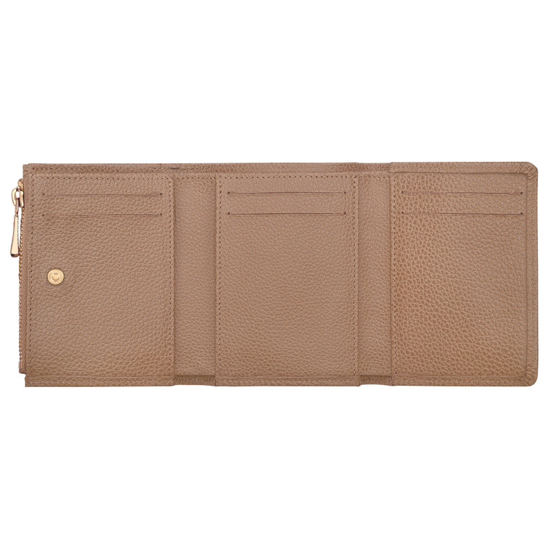 Le Foulonné Compact wallet Biscuit - Leather 3