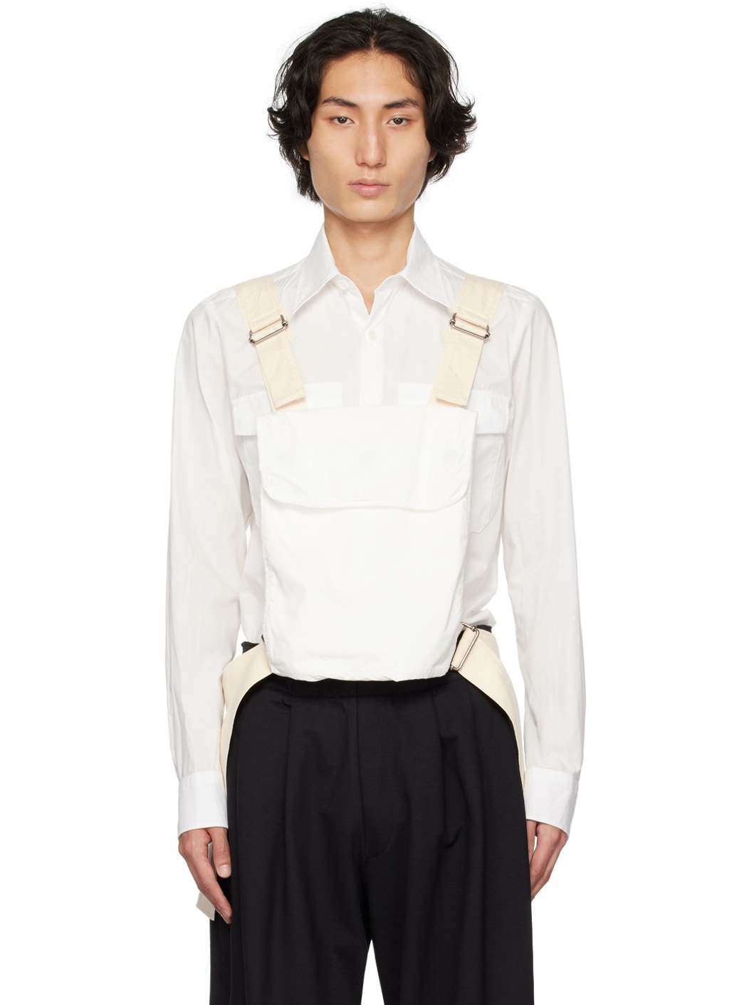 White Utility Shirt - 1