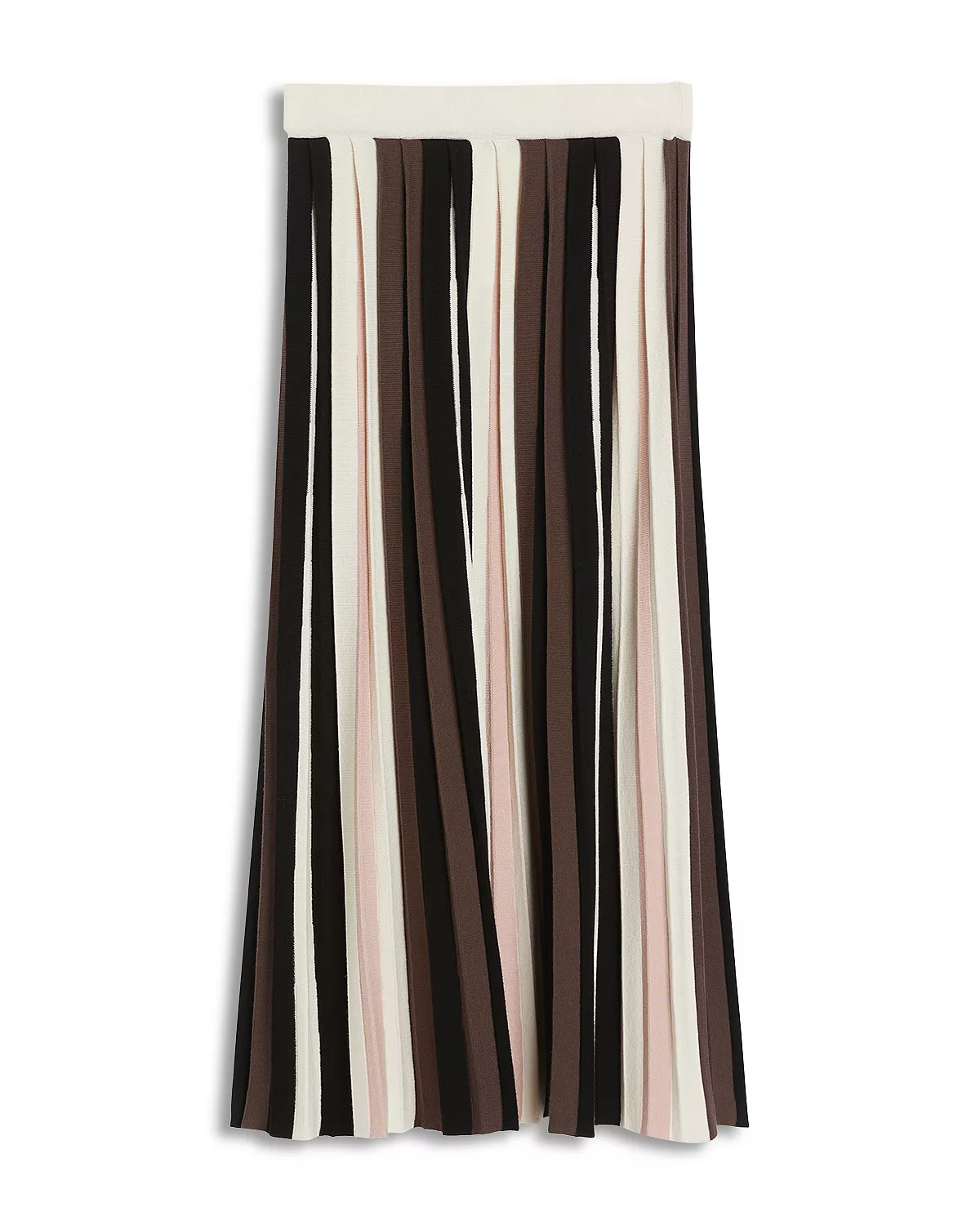 Pleiadi Multicolor Pleated Striped Skirt - 4
