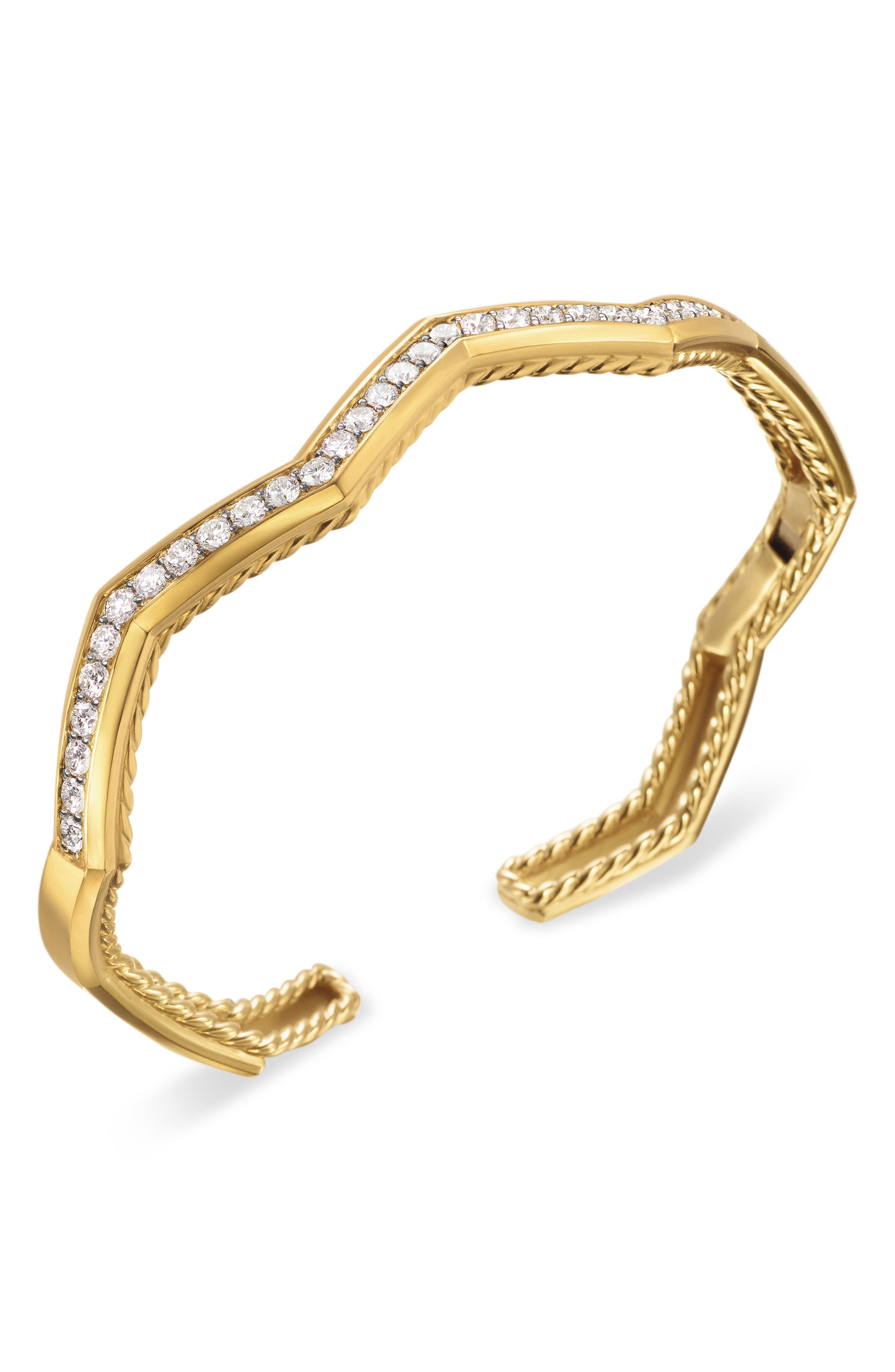 David Yurman Zig Zag Stax Cuff Bracelet in 18K Yellow Gold at Nordstrom - 4