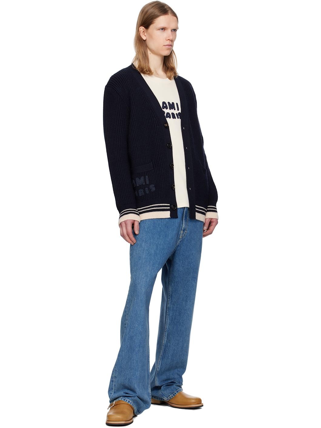 Beige Cotton 'Ami Paris' Patch T-shirt - 4