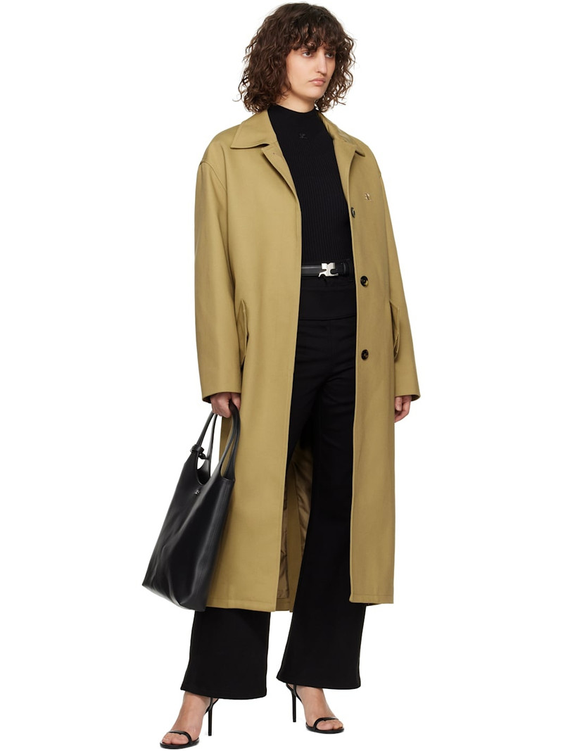 courrèges Beige Cocoon Coat outlook