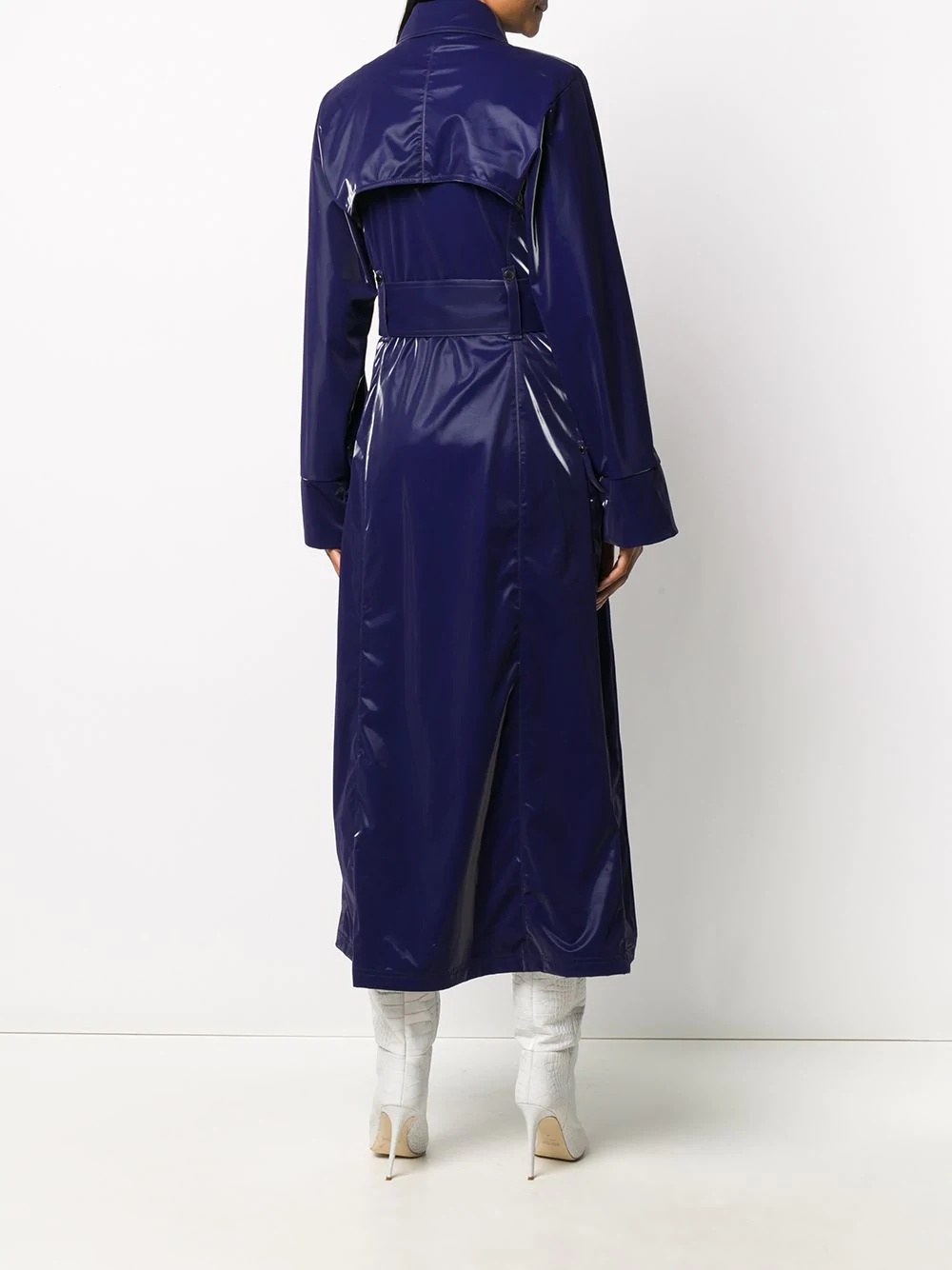 long belted trench coat - 4