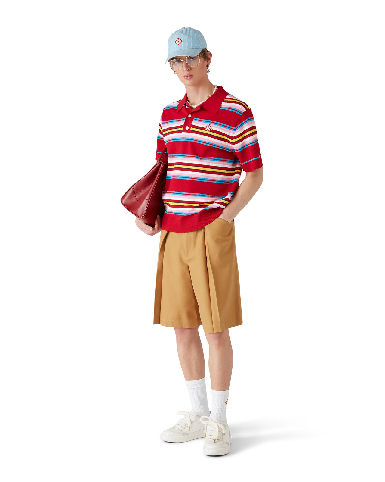 Stripe Oversized Polo Shirt | Casablanca Paris - 2