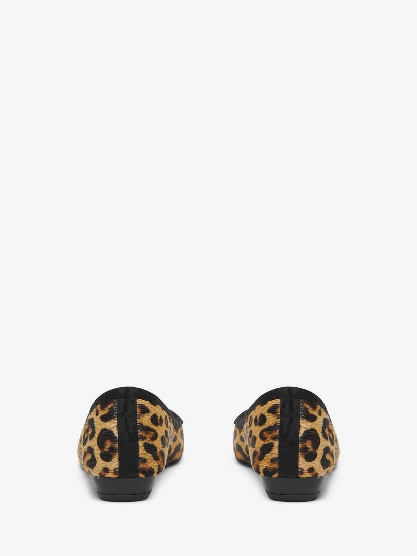 Women's Armadillo Ballet Flat in Leopard/black - 4