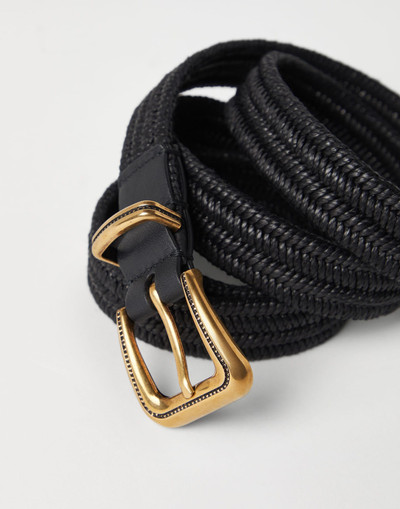 Brunello Cucinelli Rustic braided linen belt outlook