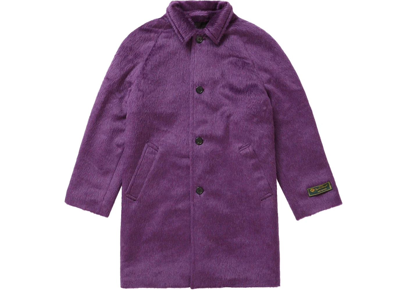 Supreme Alpaca Overcoat Purple - 1