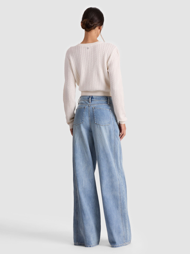 Alice + Olivia DOLLIE CASHMERE CABLEKNIT CARDIGAN outlook