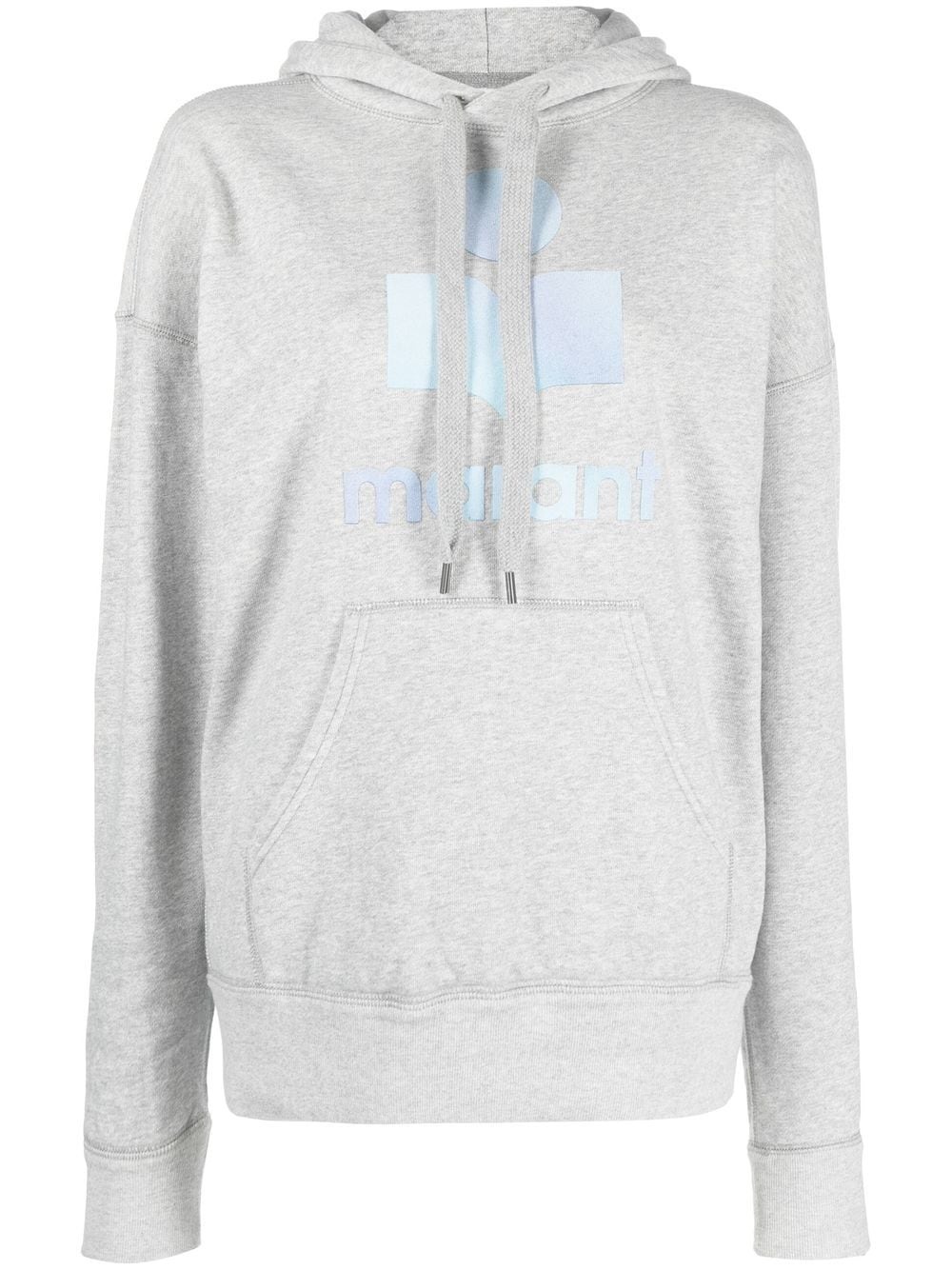 logo-print long-sleeved hoodie - 1