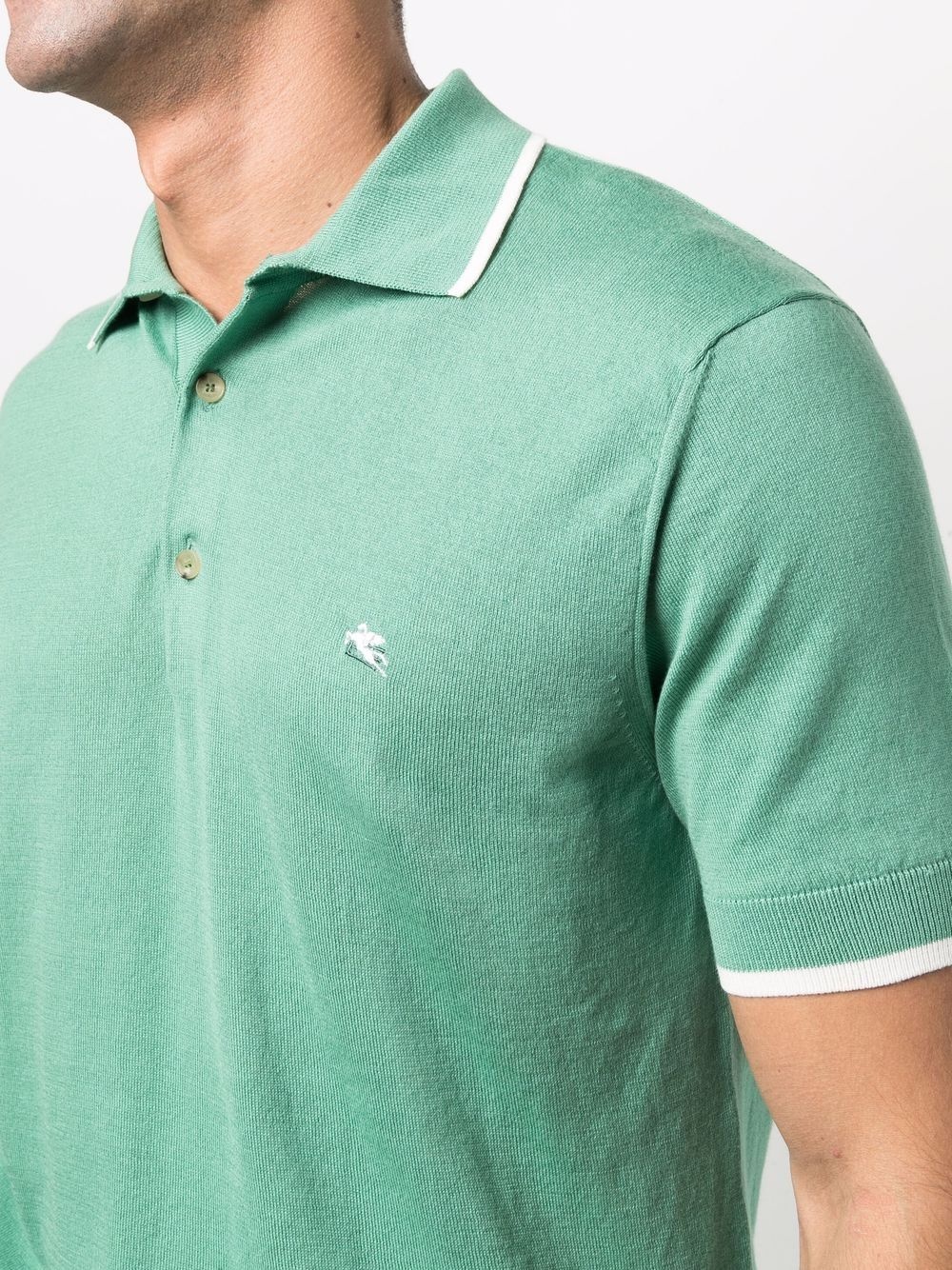 embroidered-logo cotton polo shirt - 5