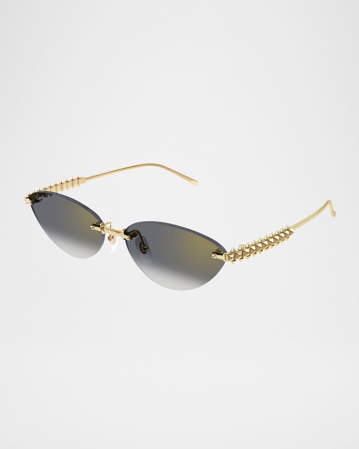 Rimless Metal Cat-Eye Sunglasses - 2