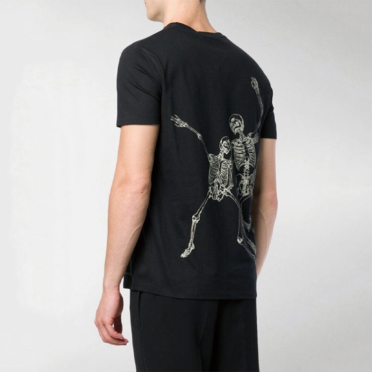 Alexander McQueen Cotton Skeleton Print Men's Black 550478-QMZ62-0901 - 3