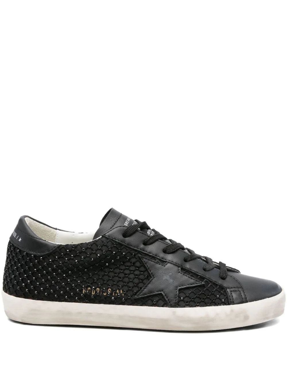 Super-Star beaded leather trainers - 1