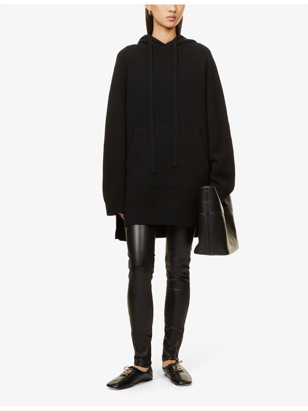 High-rise slim-fit leather leggings - 2