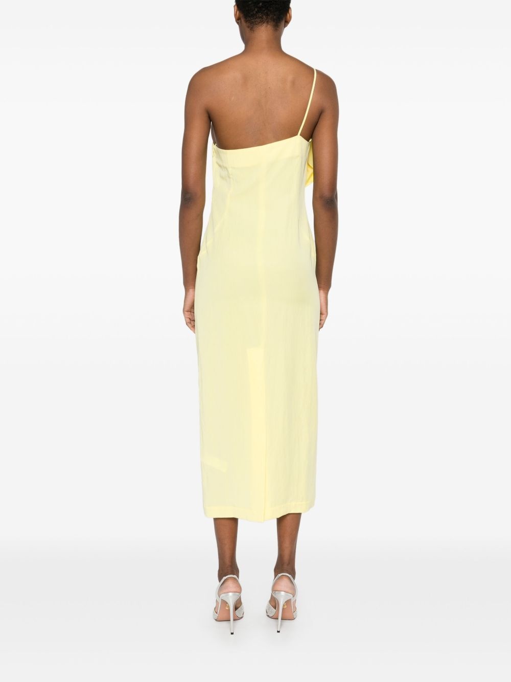 floral-appliqué midi dress - 4