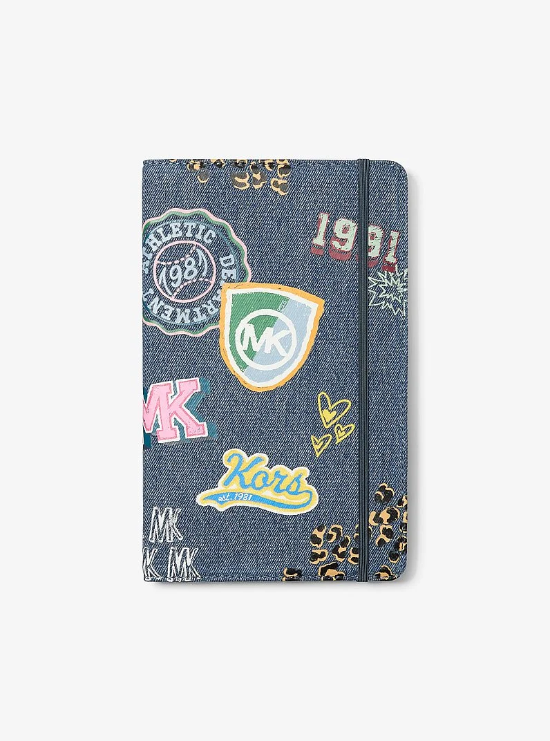 Medium Embellished Denim Notebook - 1