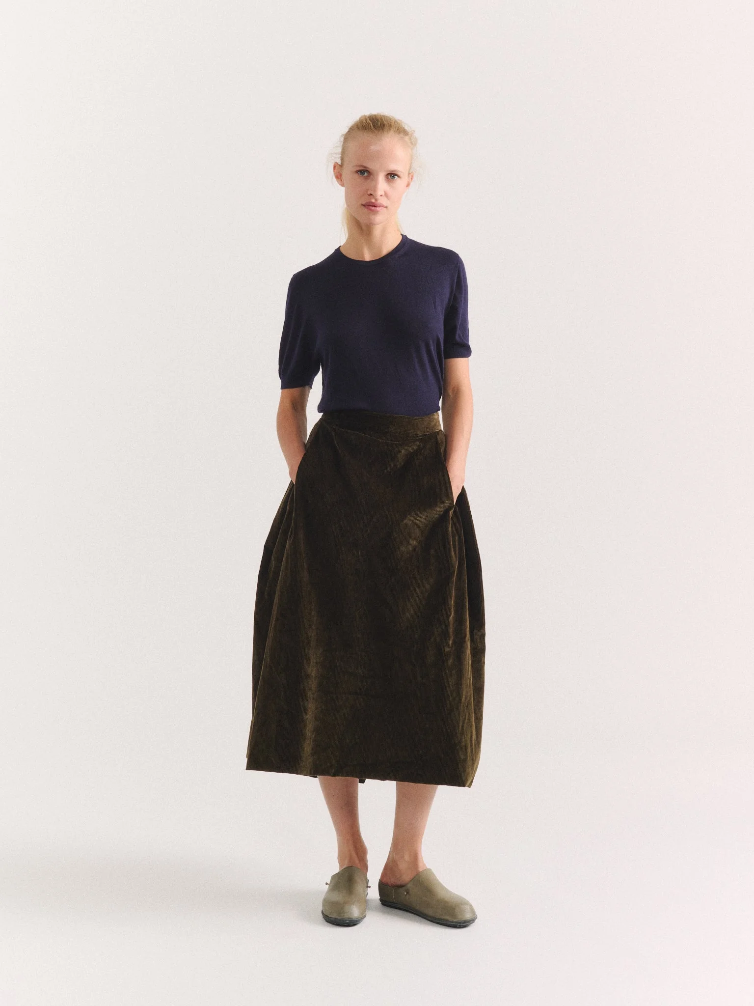 MOON SKIRT - H CORD - MOSS - 1