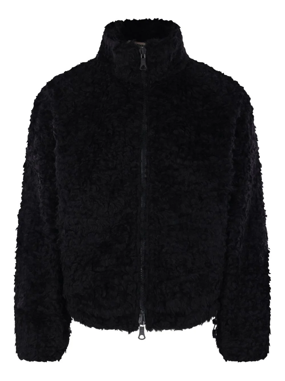 zip-up shearling jacket - 1