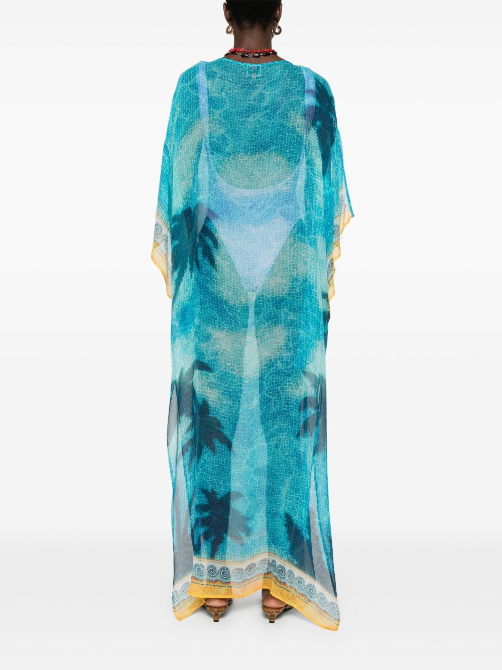 silk chiffon maxi dress - 4