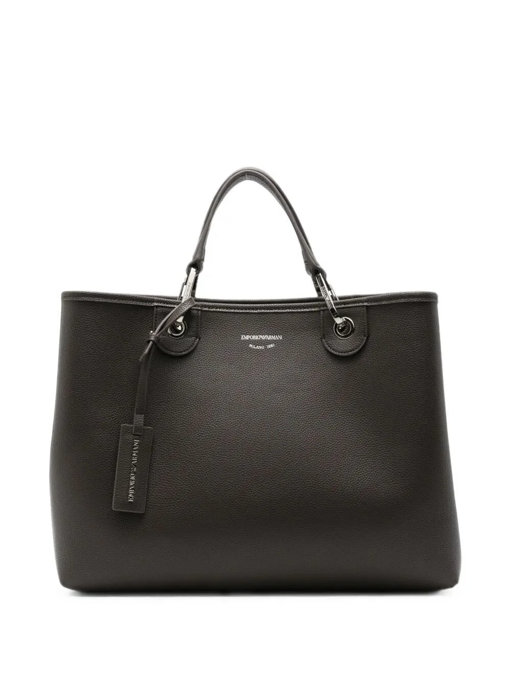 Handbag Leather Gray Shopping Bag - 1