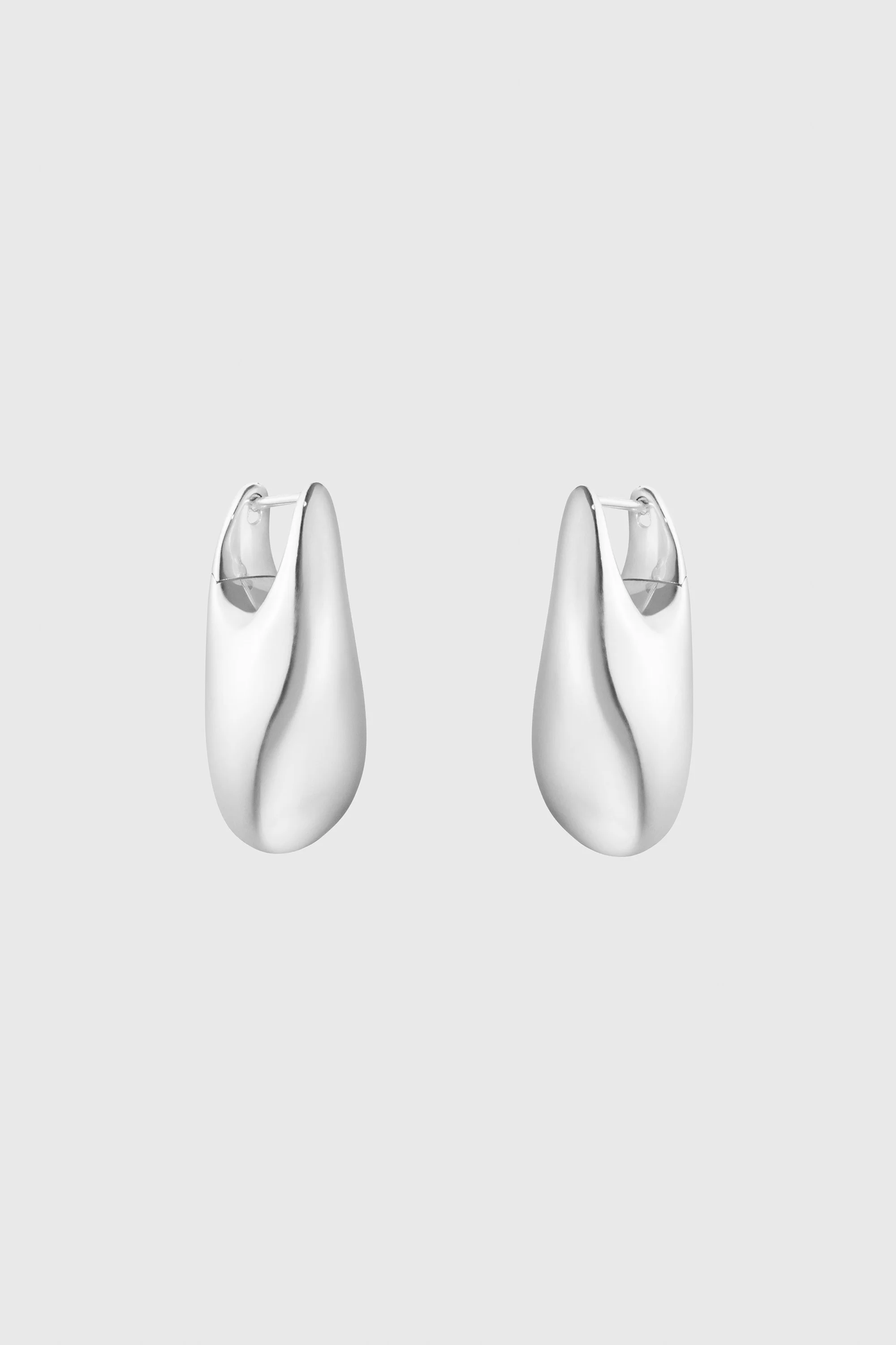 Sterling Silver Large Reflect Earrings - 1