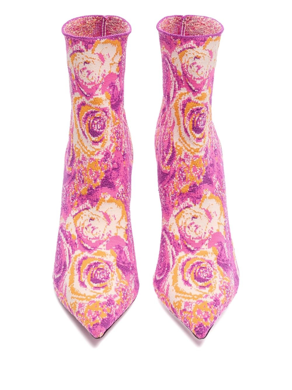 sparkling floral ankle boots - 4