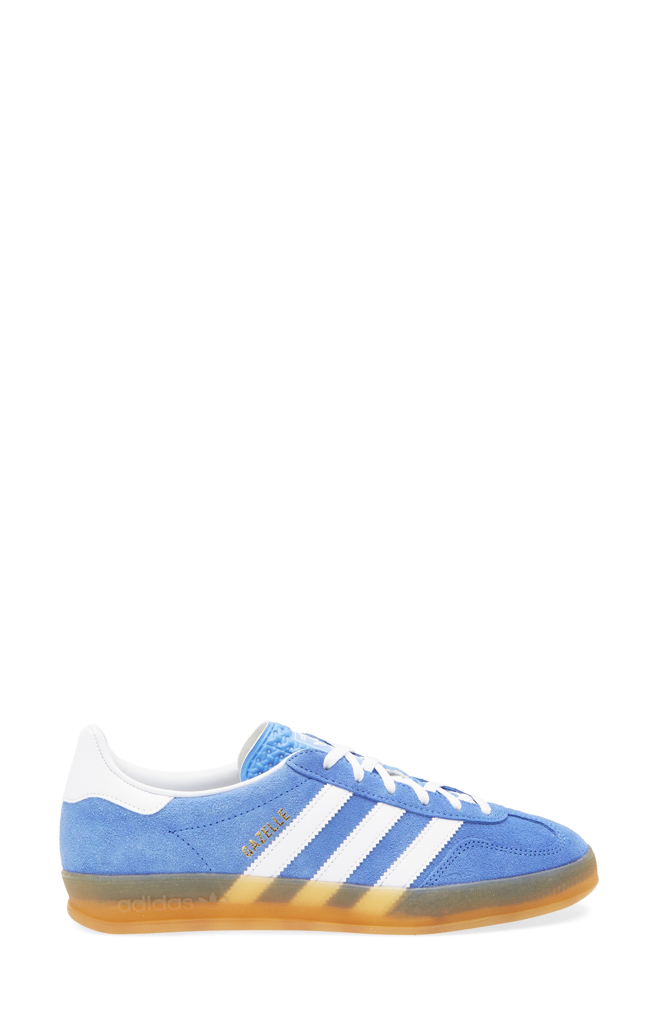 adidas Gazelle Indoor Sneaker in Blue/White/Gold at Nordstrom - 3