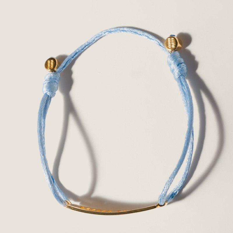 Miu Miu Metal and cord bracelet outlook