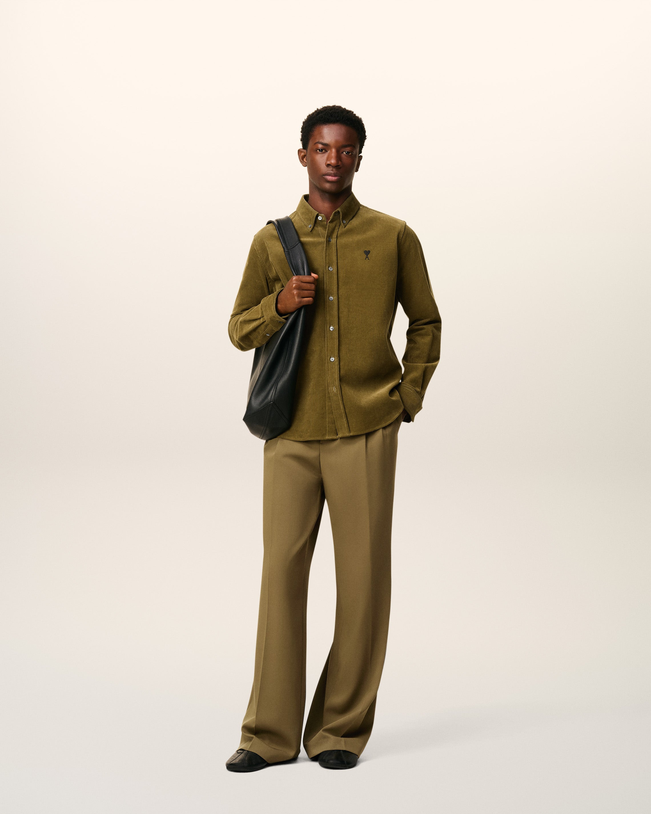 GREEN COTTON BUTTON DOWN AMI DE COEUR SHIRT - 2