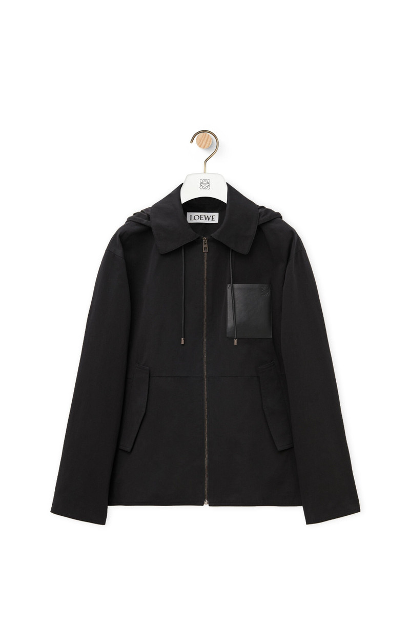 Hooded jacket in cotton 1