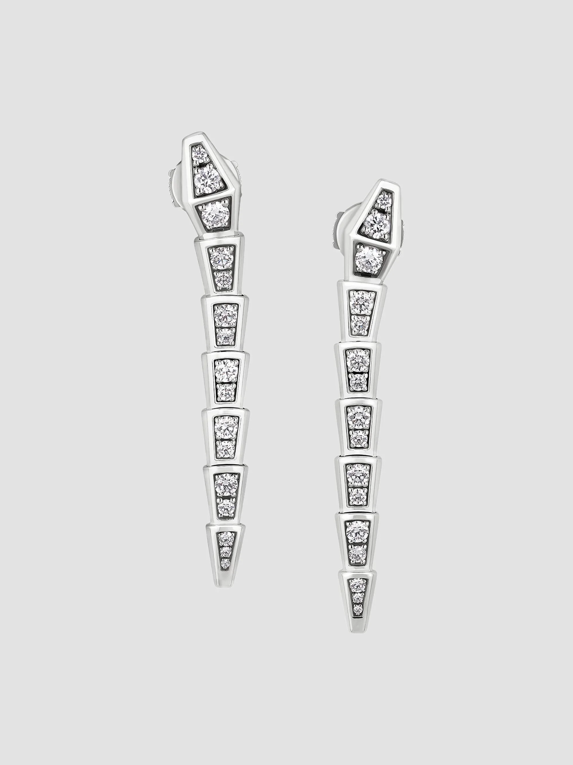 Women's Serpenti Viper 18K White Gold & 1.08 TCW Diamond Drop Earrings - White Gold - 1