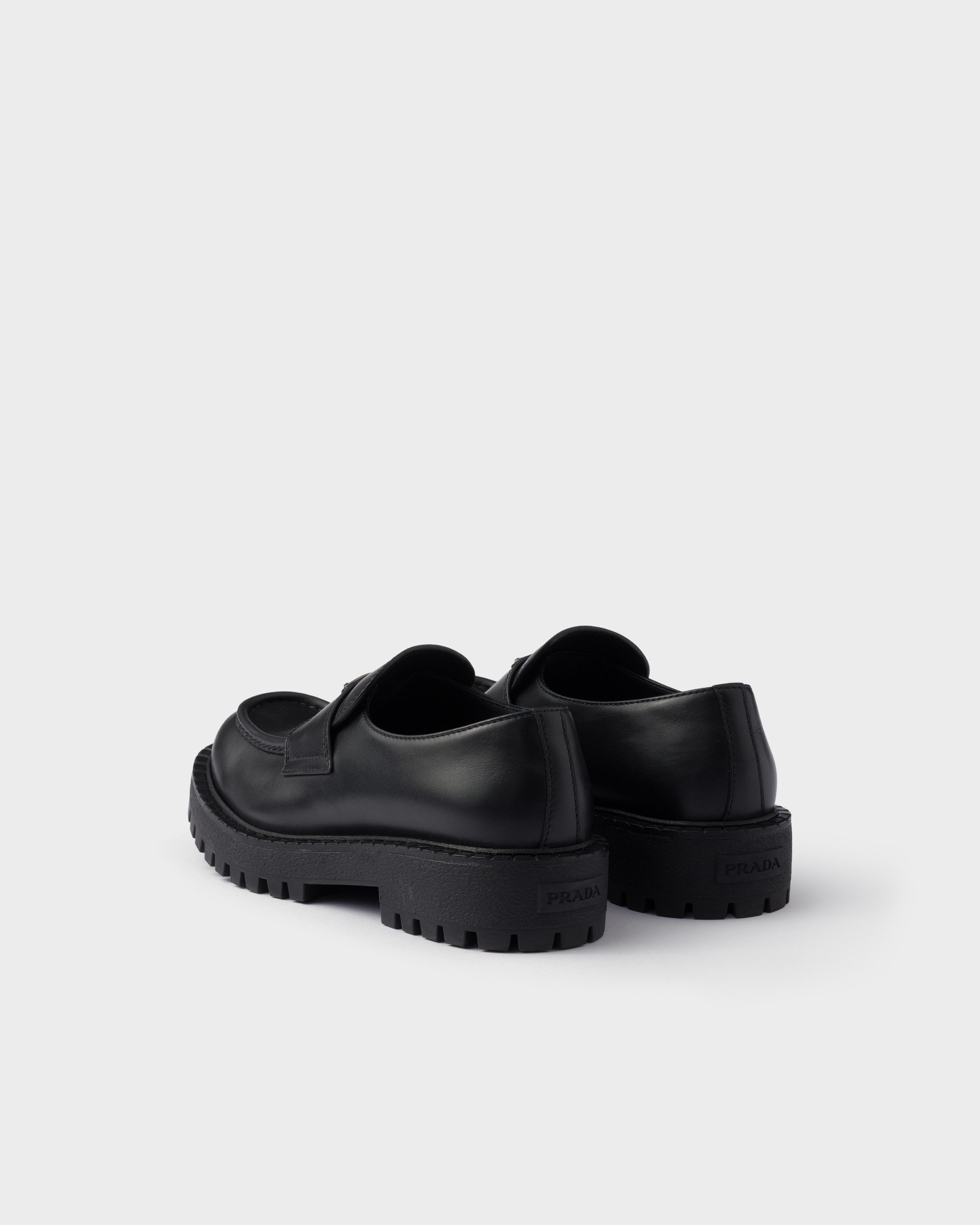 Brushed leather loafers - 5