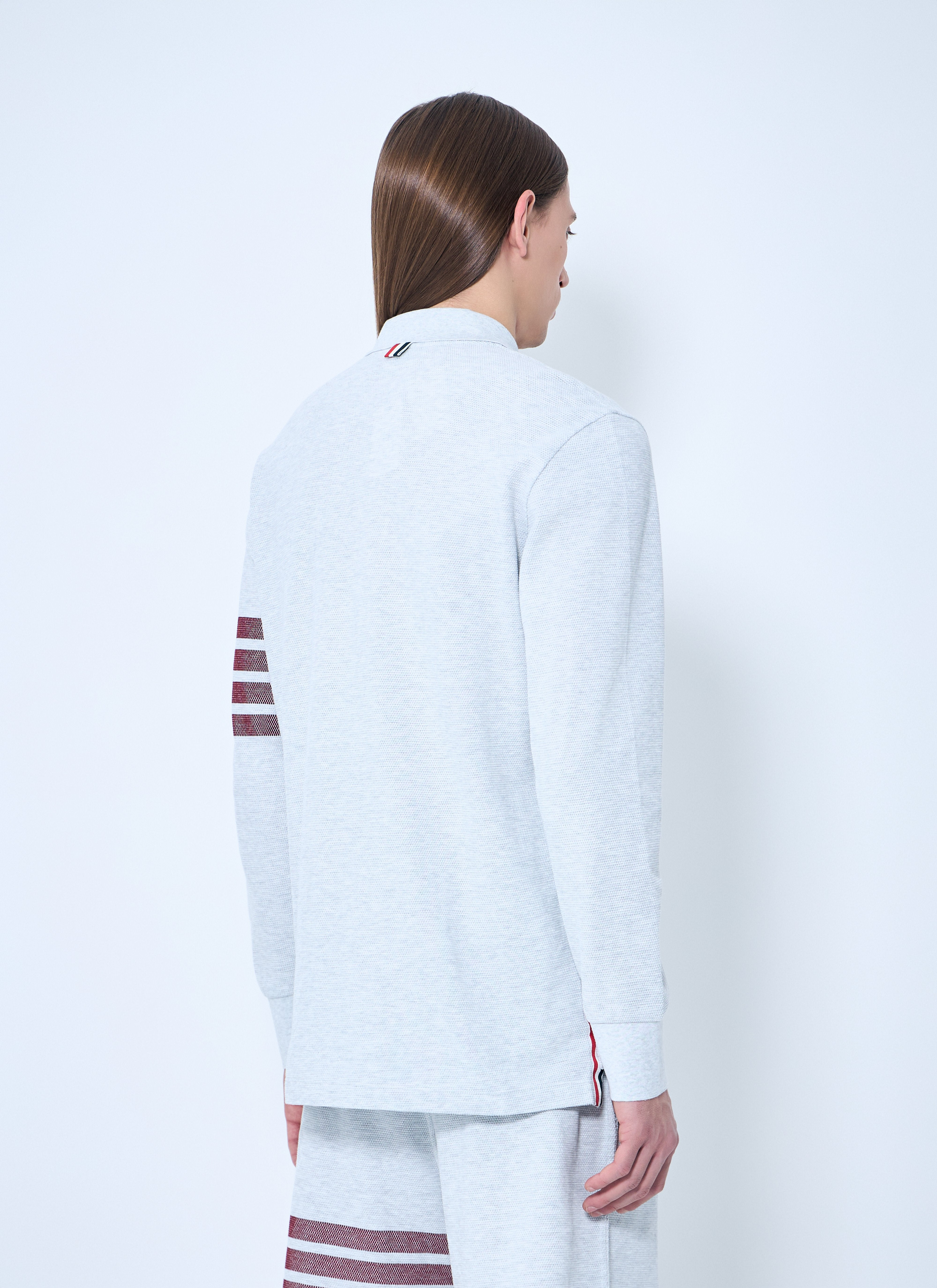 Thom Browne Men Four-Bar Polo Shirt - 4