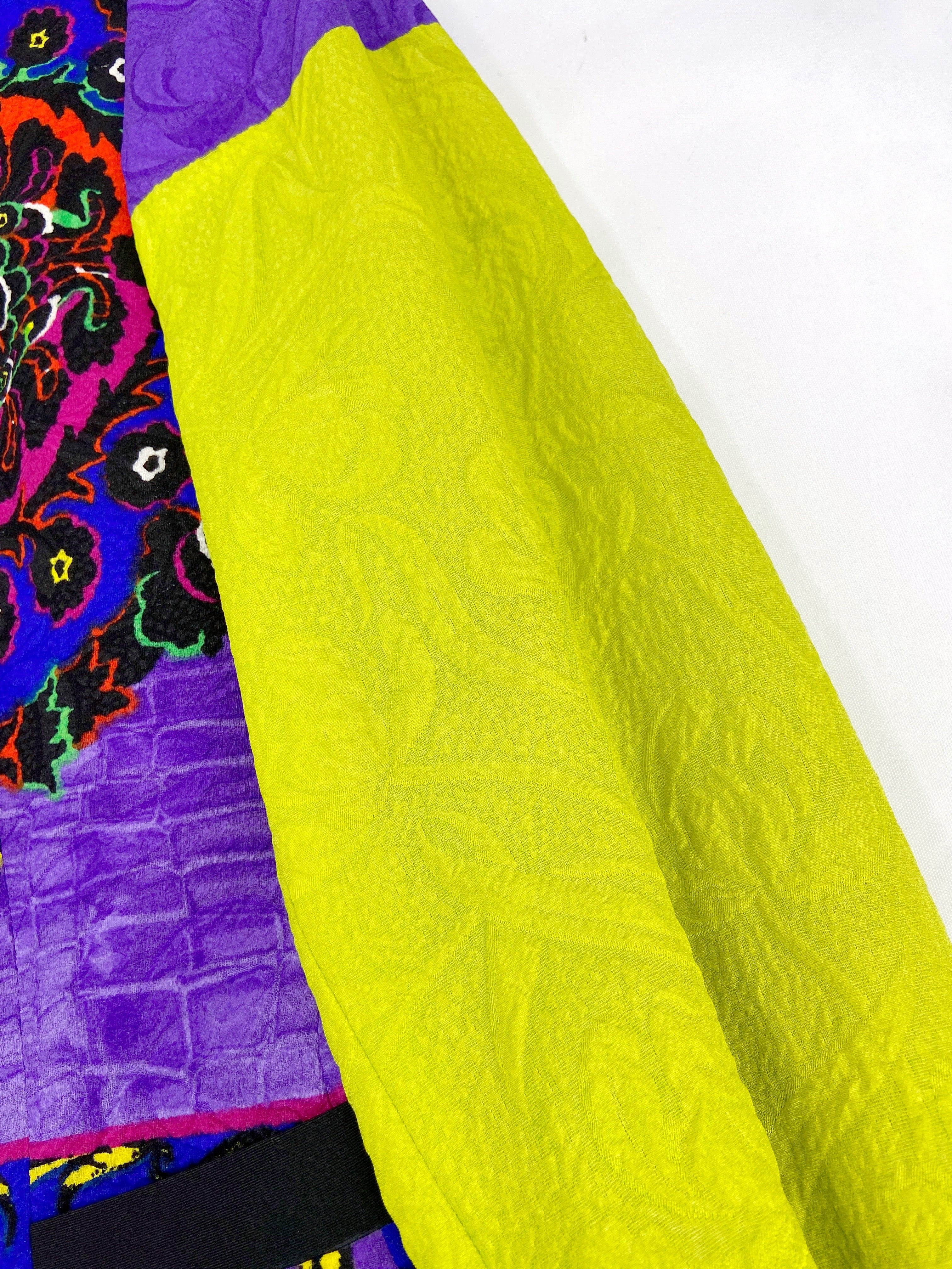 Gianni Versace Spring 1990 Colour Block Baroque Silk Blazer Jacket 44 - 13