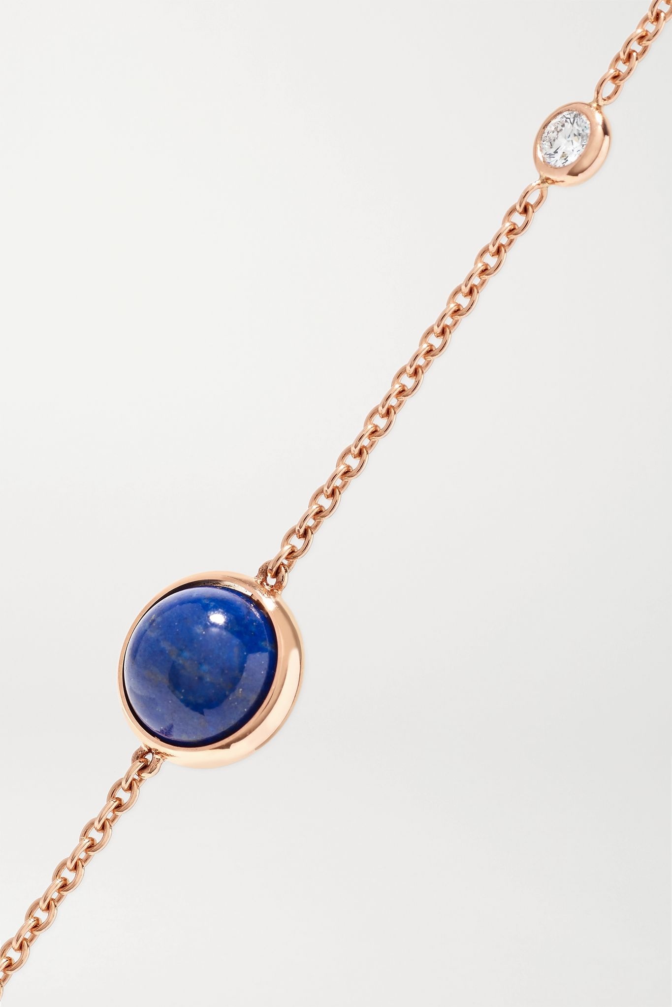 Possession 18-karat rose gold, lapis lazuli and diamond necklace - 4