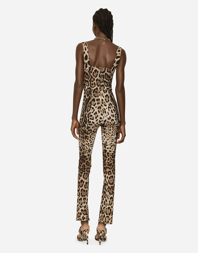Dolce & Gabbana Leopard-print marquisette pants outlook