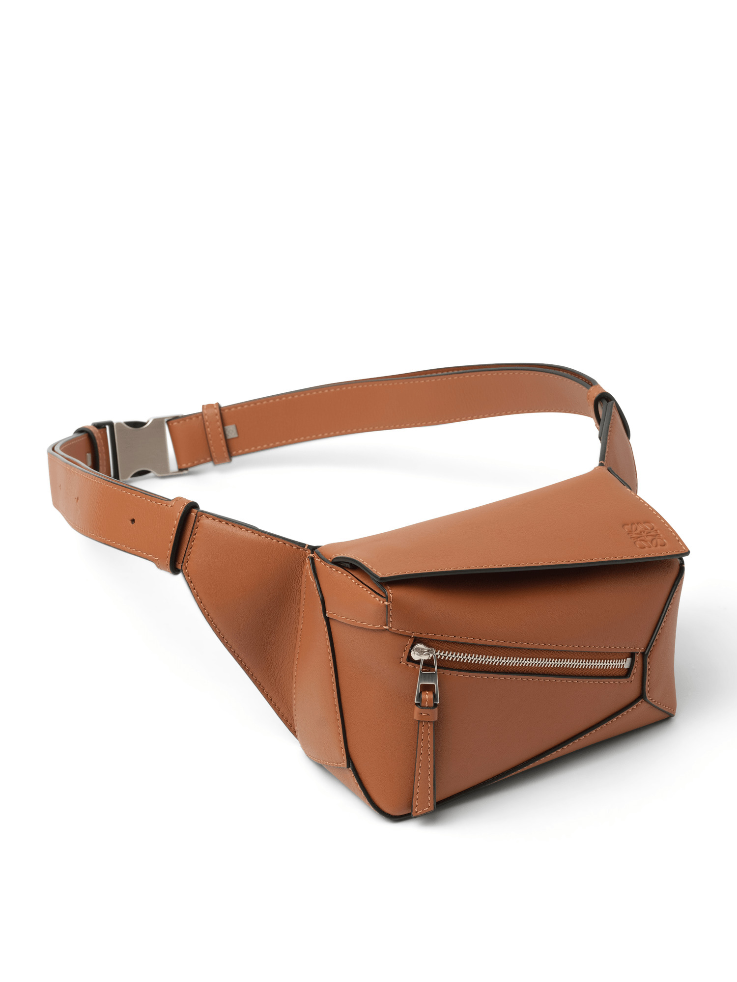 Puzzle Edge Mini Bumbag in Tan - 2