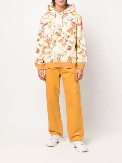 Etro floral-print cotton hoodie outlook