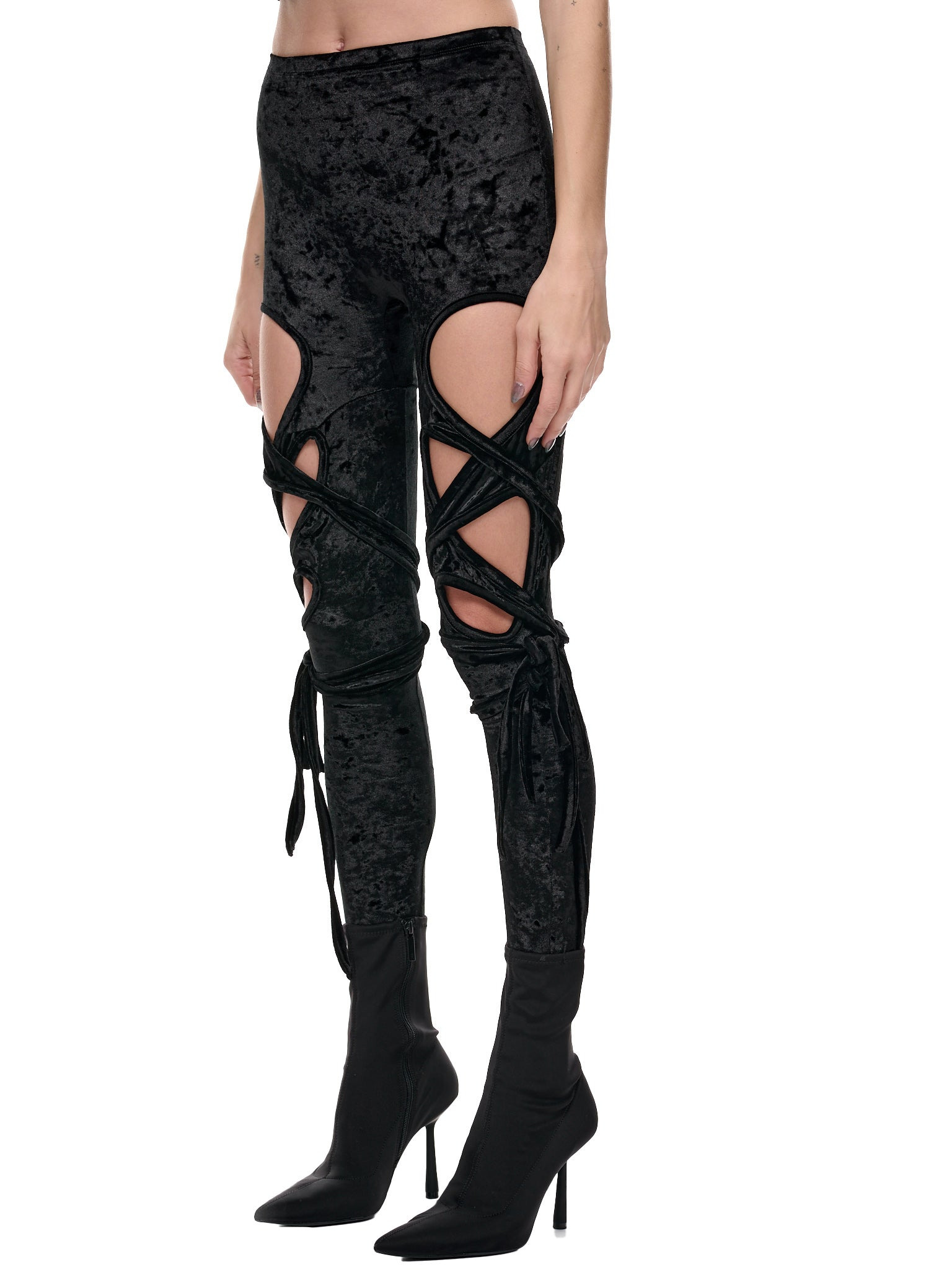 Velvet Wrap Leggings - 2