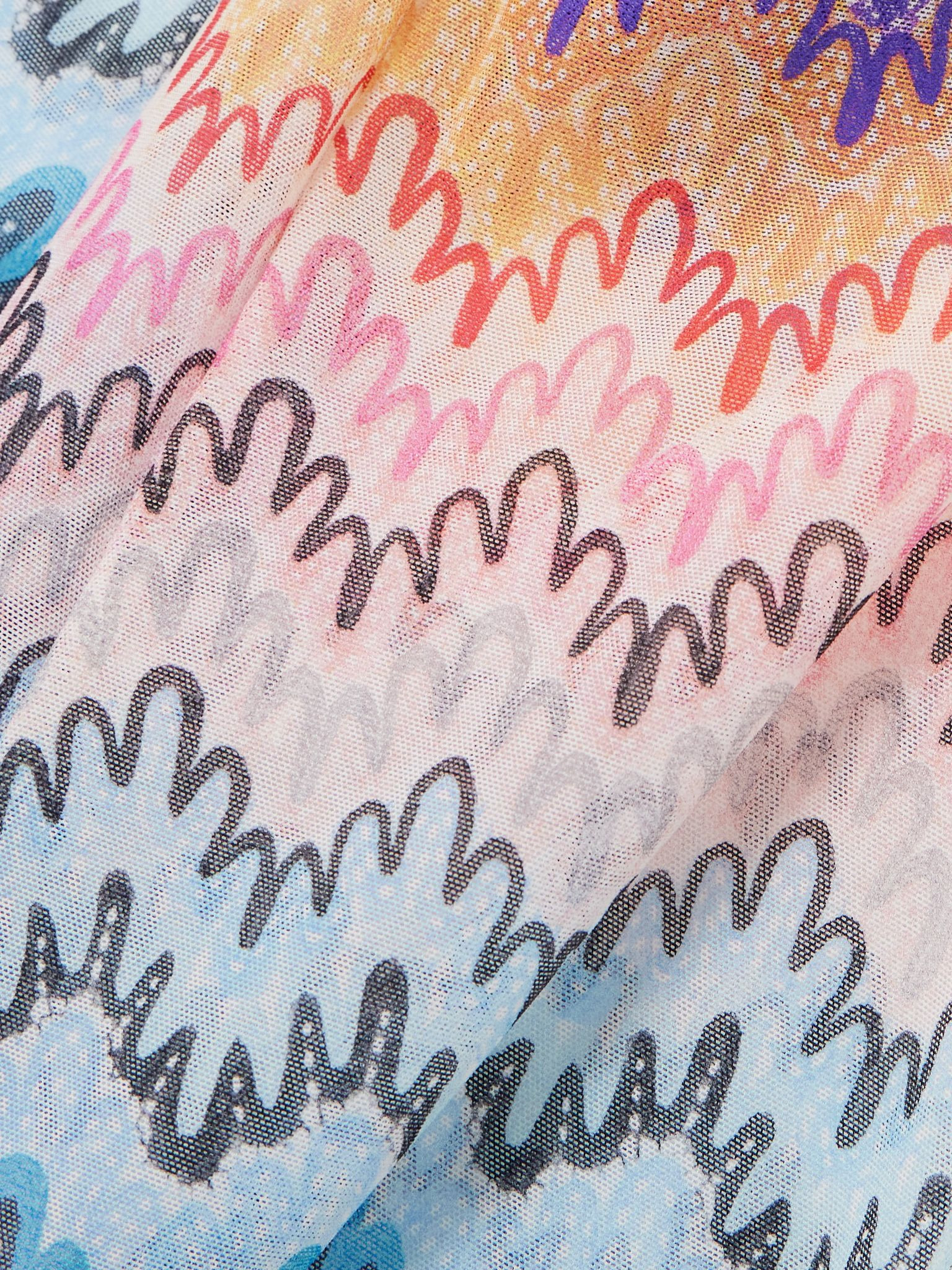 Printed mesh flared pants Multi - 4