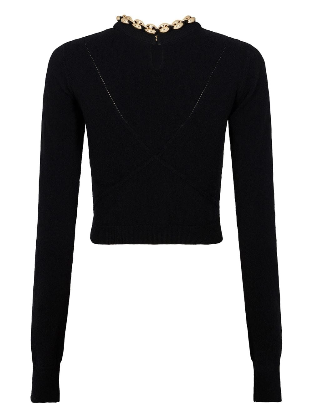 chain-link ribbed knitted top - 4