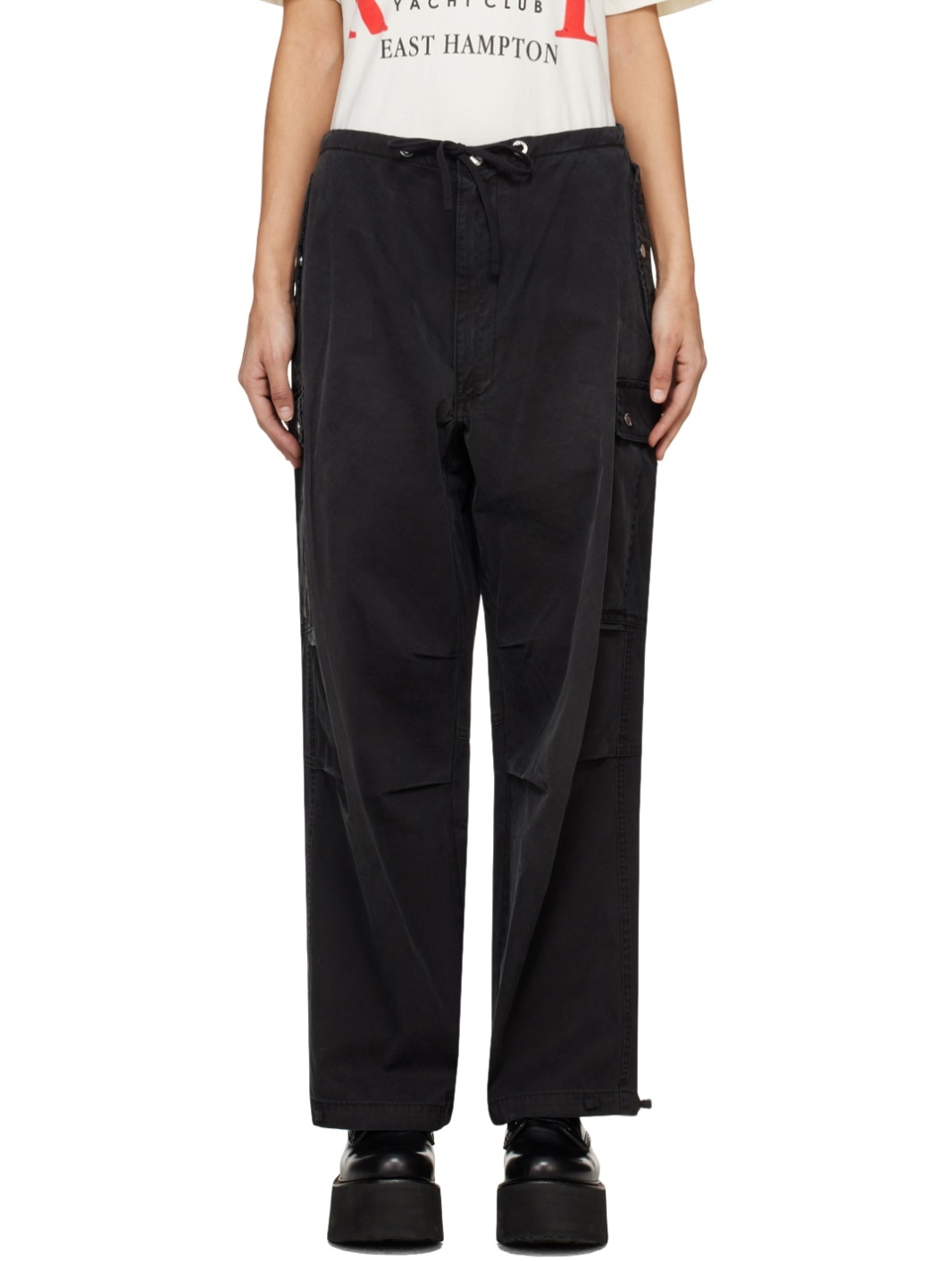 SSENSE Exclusive Black Parachute Trousers - 1