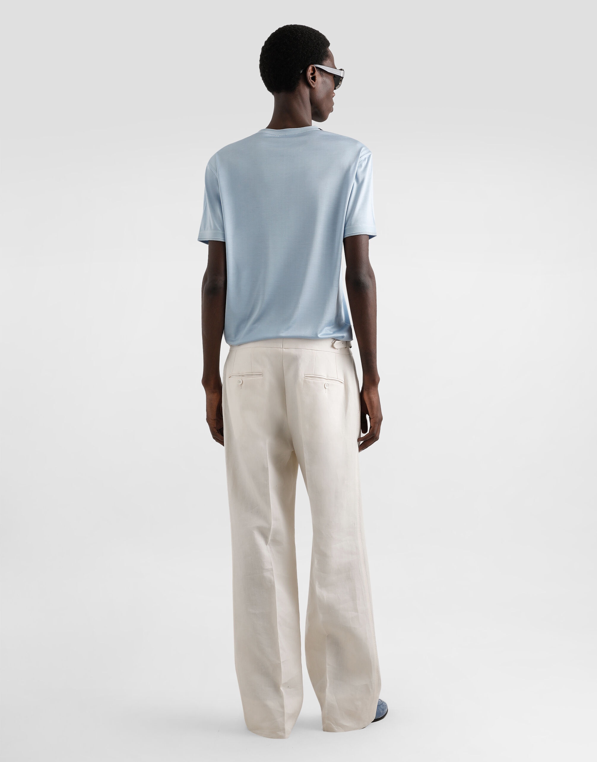 Short-sleeved silk t-shirt - 3