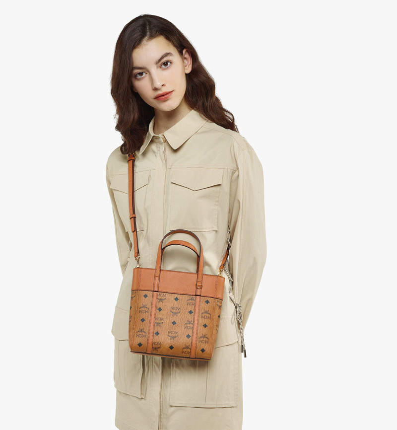 MCM Aren Top-Zip Shopper in Visetos Leather Mix outlook
