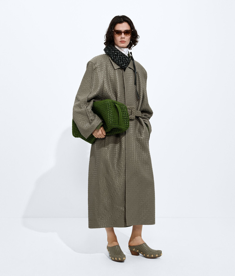 Intrecciato Leather Coat 1