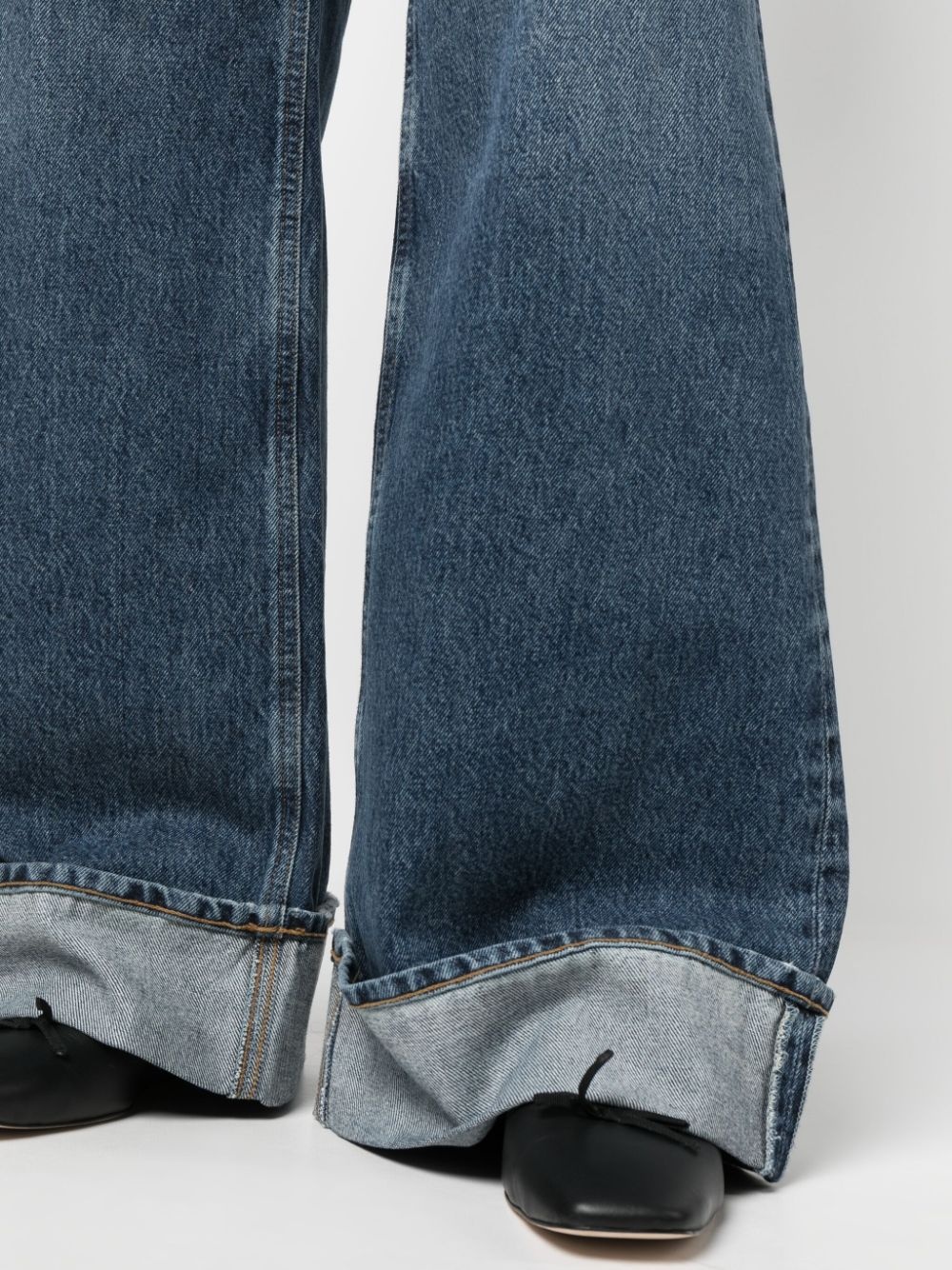 Dame wide-leg organic-cotton jeans - 5