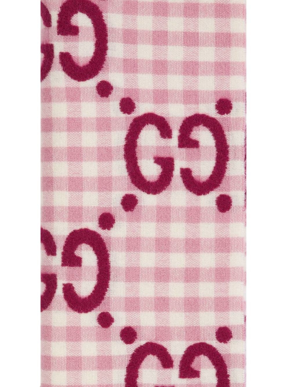 GG jacquard check scarf - 2