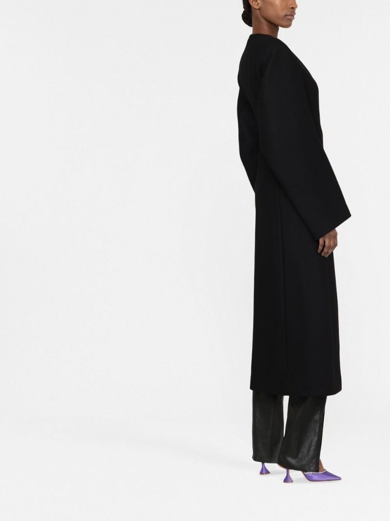 V-neck long coat - 3