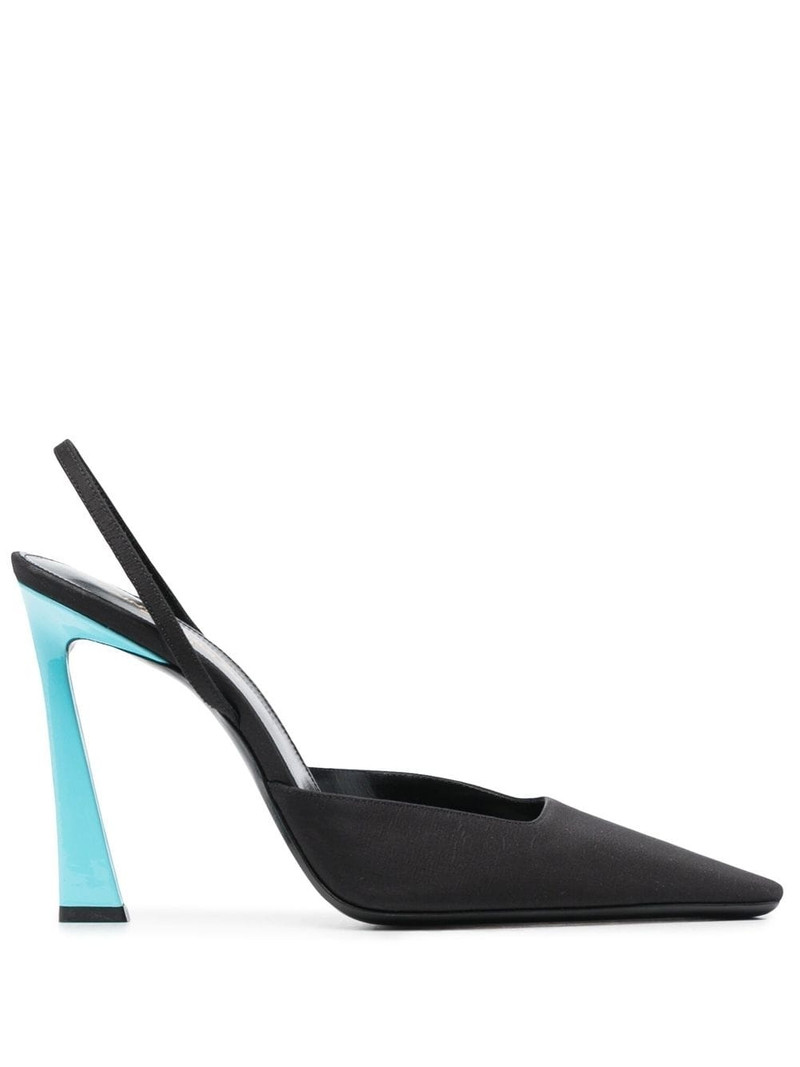 SAINT LAURENT Blade 105mm slingback pumps outlook