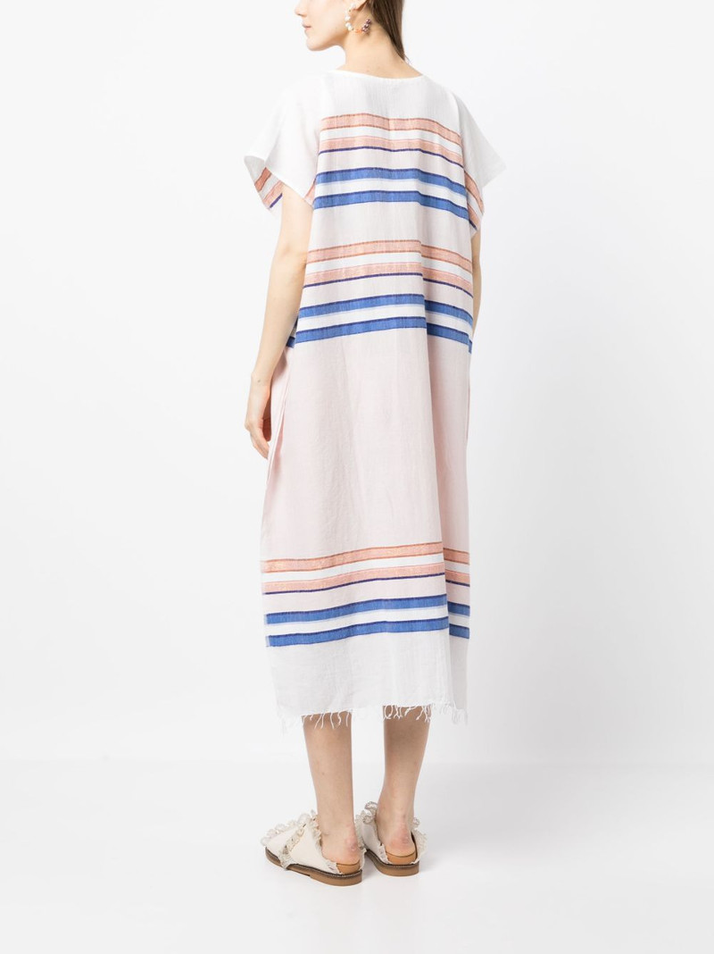 horizontal-stripe print kaftan dress 4